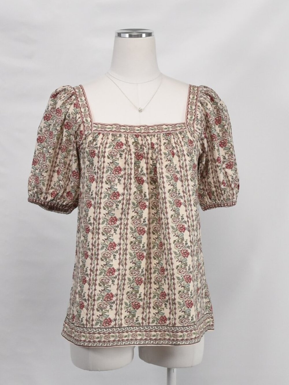 Max Studio Floral Puff Sleeve Small